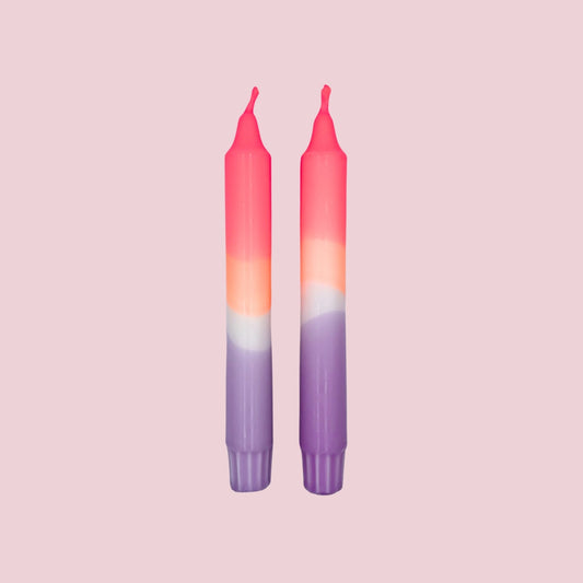 Diner Kaars Multicolor - 1 stuks