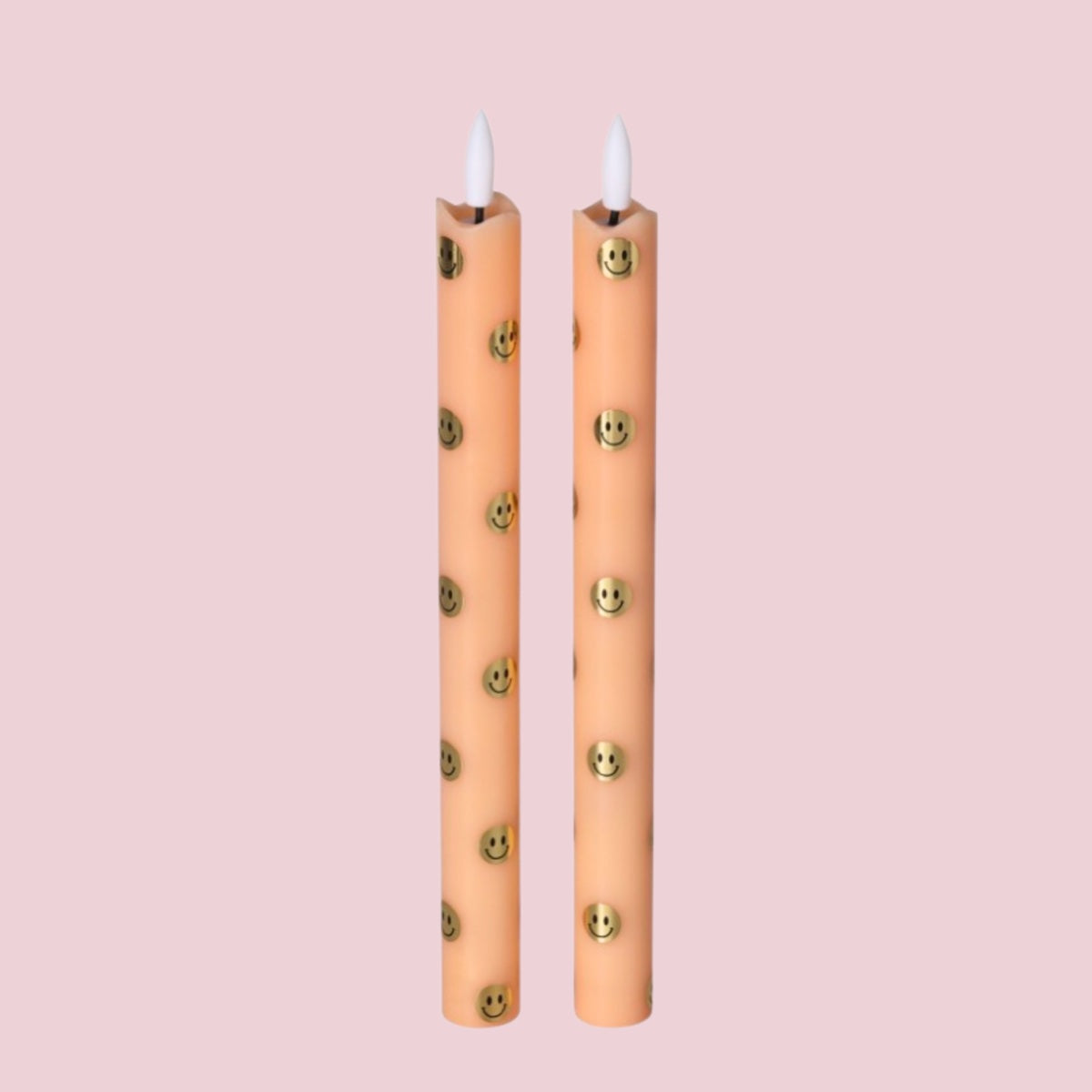 Aifcandles LED Pillar Happy Orange RC - Set van 2 - Optioneel met Afstandsbediening
