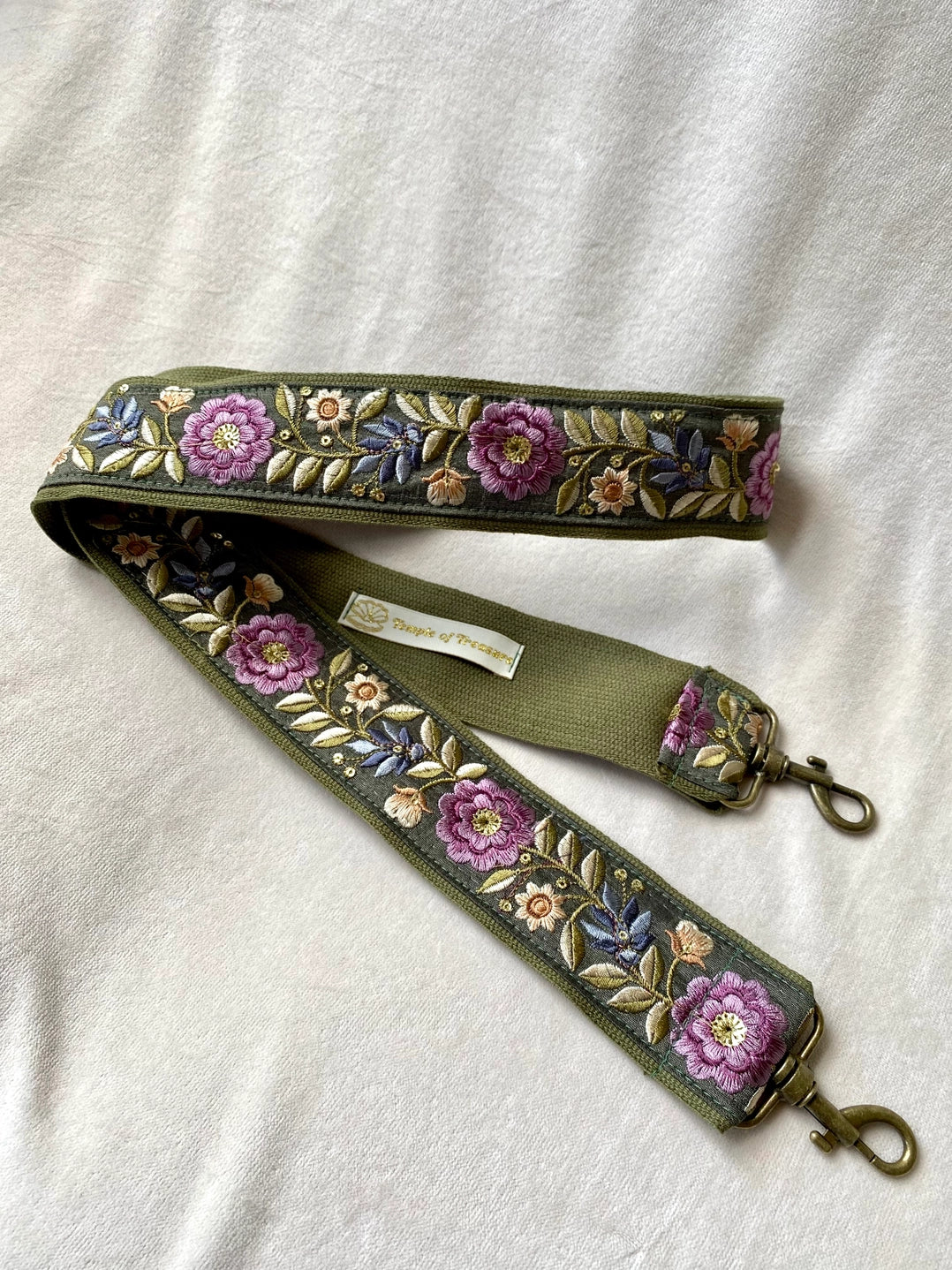 Temple of Treasure Bagstrap - Solstice in Green