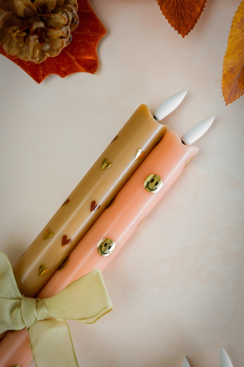 LED Pillar Happy Orange RC - Set van 2