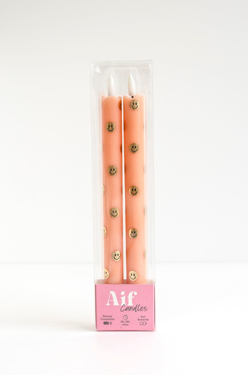 LED Pillar Happy Orange RC - Set van 2