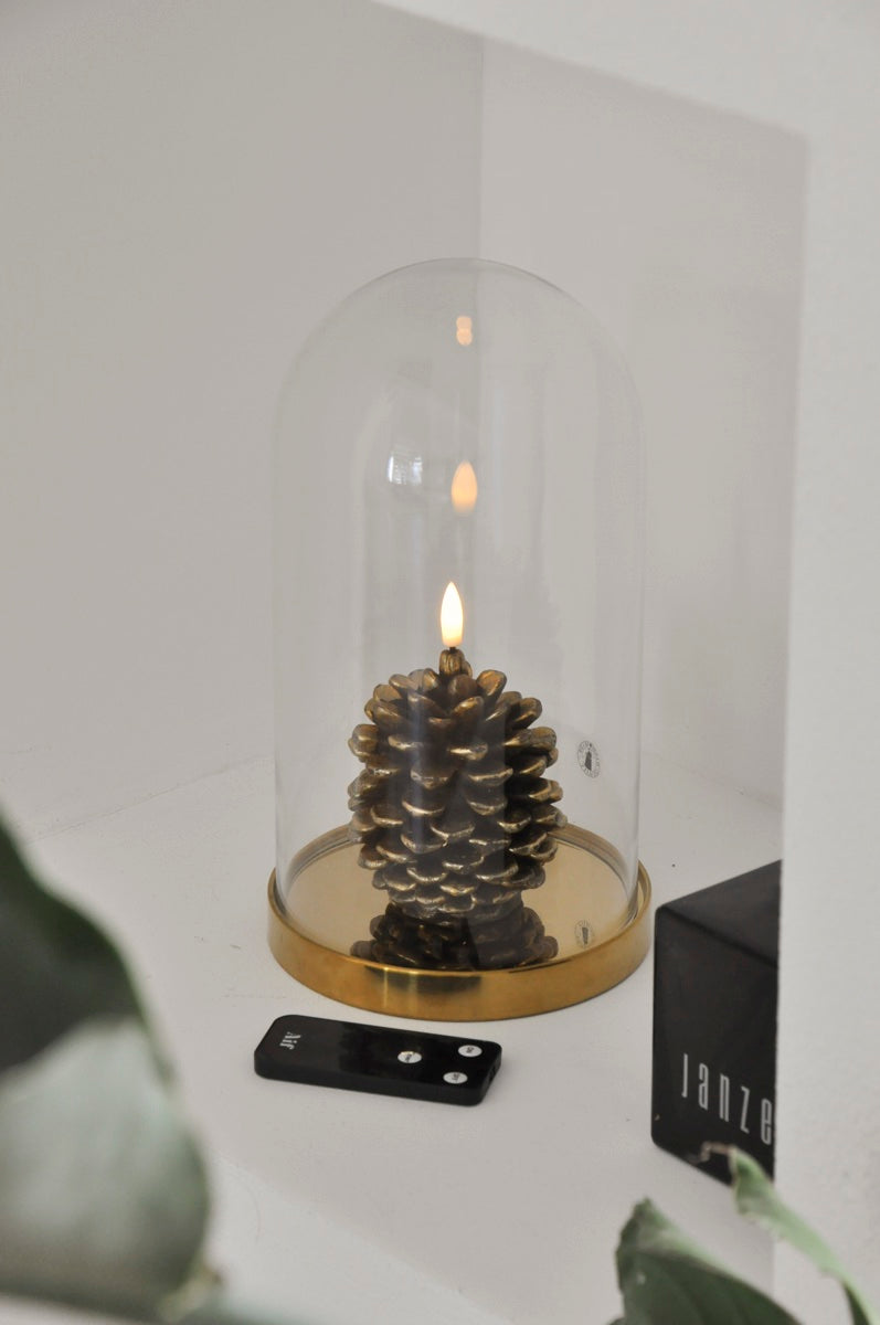 Aifcandles LED Wax Kaars Dennenappel RC – Inclusief Afstandsbediening