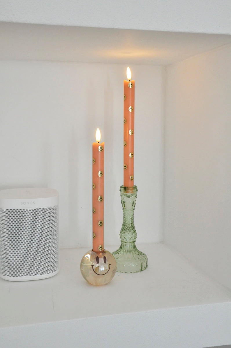 Aifcandles LED Pillar Happy Orange RC - Set van 2 - Optioneel met Afstandsbediening