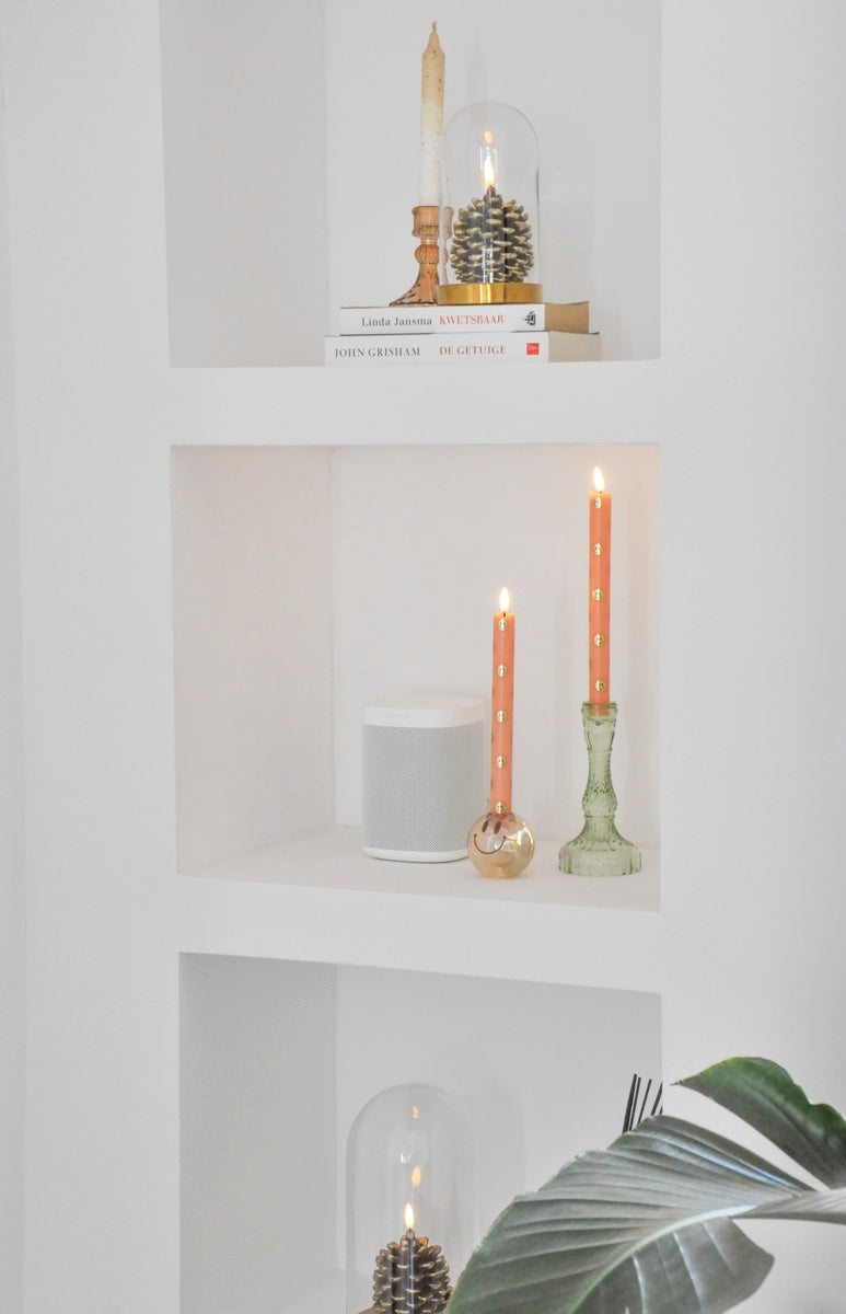 Aifcandles LED Pillar Happy Orange RC - Set van 2 - Optioneel met Afstandsbediening