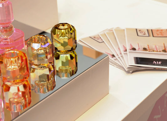 Aifcandles Kandelaar Crystal – Glas – Groen – Ø2,2 cm