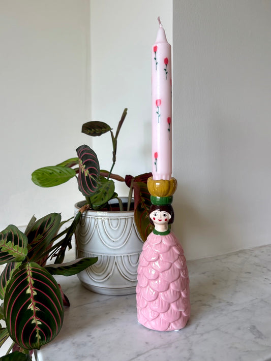 Diner Kaars Rosy - 1 stuks