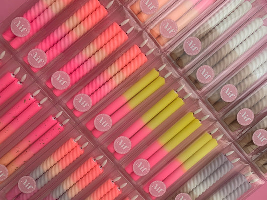 LED Swirl Kaars Pink Orange - 1 stuks