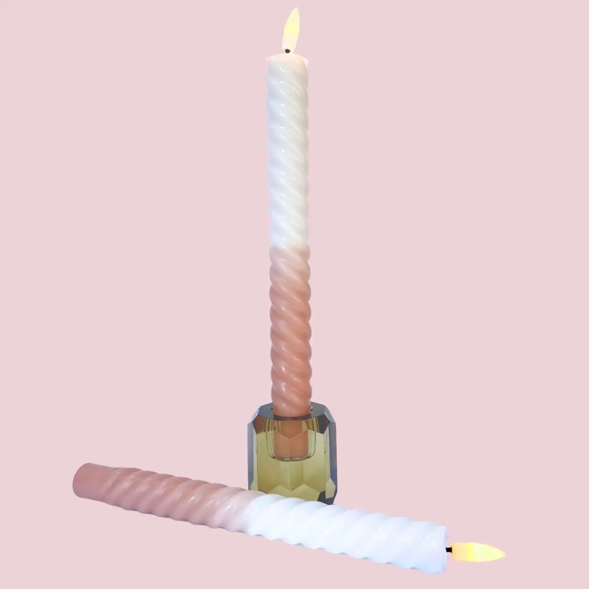 LED Swirl Kaars Sand - 1 stuks