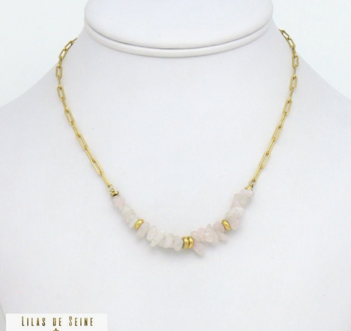 Lilas de Seine Ketting Rozenkwarts