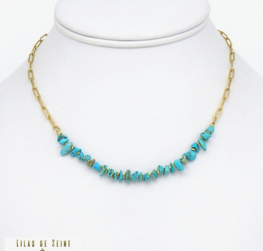 Lilas de Seine Ketting Lena Turkoois