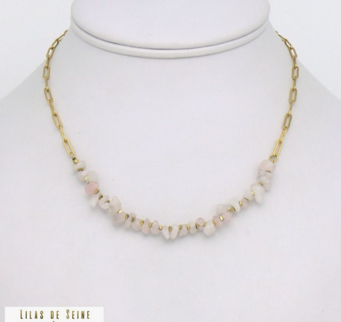 Lilas de Seine Ketting Lena Rozenkwarts