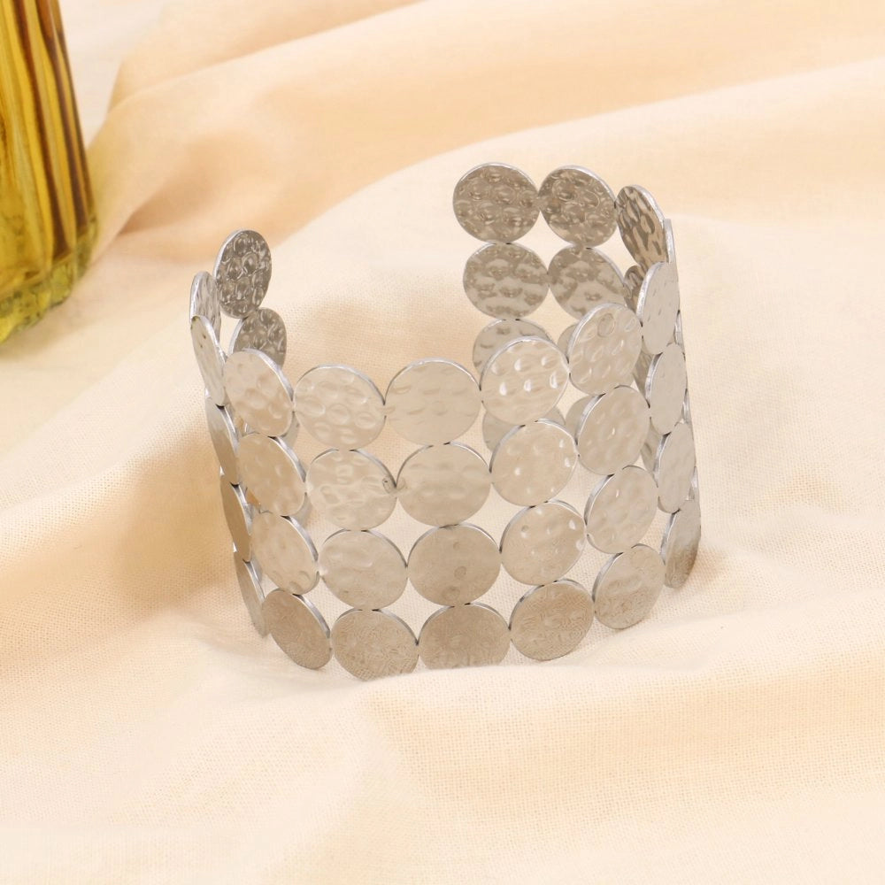 Bangle Hammered Dot Silver - RVS