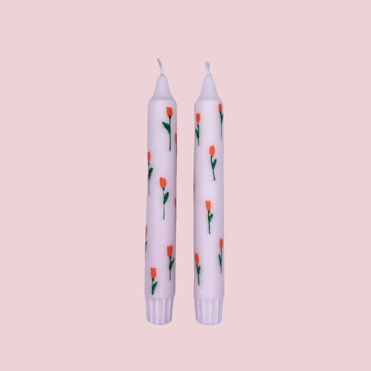 Diner Kaars Tulp Orange - 1 stuks