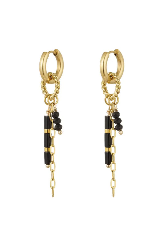 Oorbellen Black Midnight