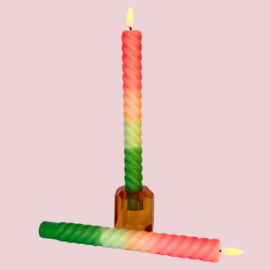 LED Swirl Kaars Tangerine - 1 stuks