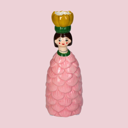 Kandelaar Flower Girl Pink