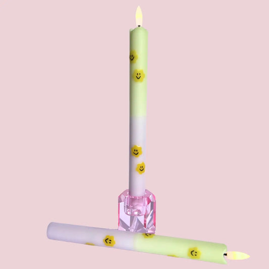 LED Pillar Kaars Happy Duo - 1 stuks