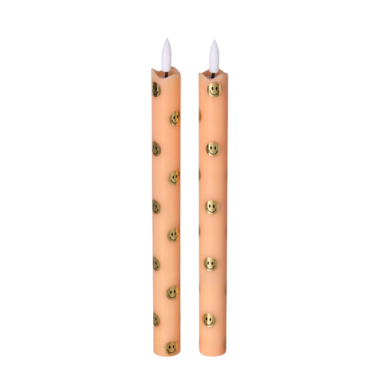 LED Pillar Happy Orange RC -  Set van 2