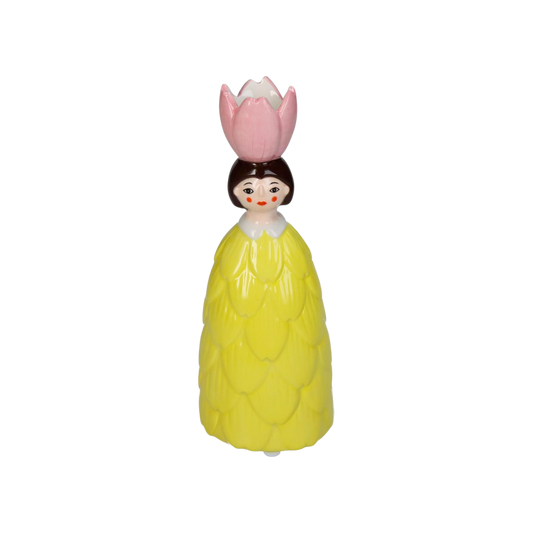 Kandelaar Flower Girl Yellow