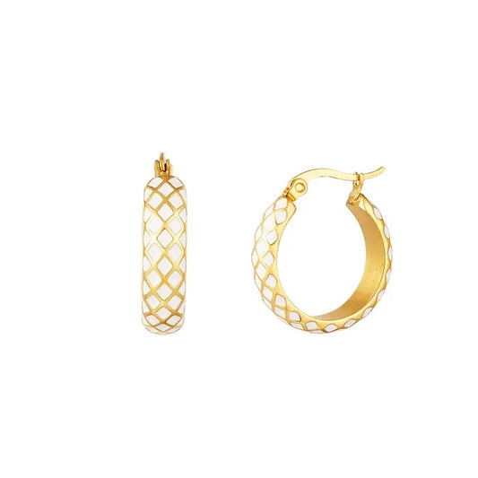 Oorbellen Hoops White