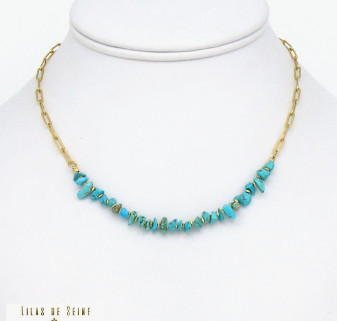 Lilas de Seine Ketting Lena Turkoois