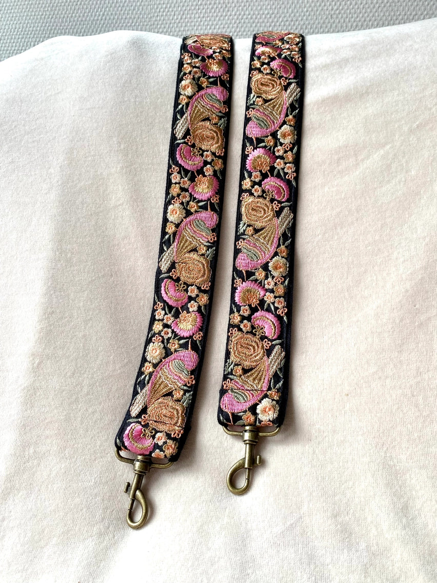 Temple of Treasure Bagstrap - Birds of Paradise Pink