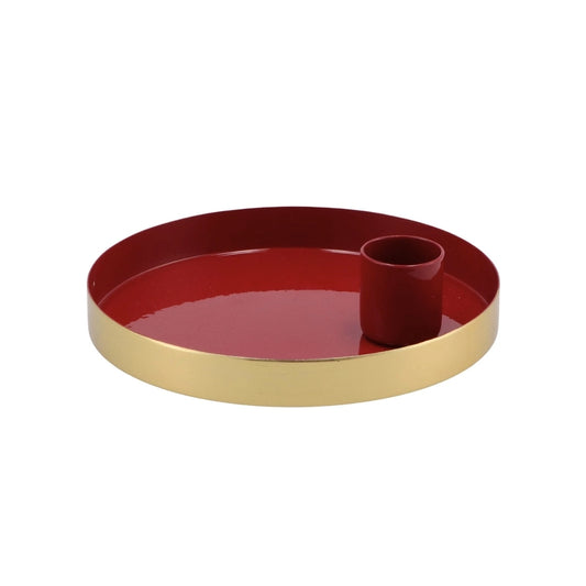 Kandelaar Golden Circle Red