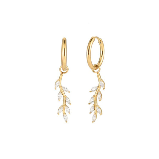 Rosies Oorbellen Crystal Leaves